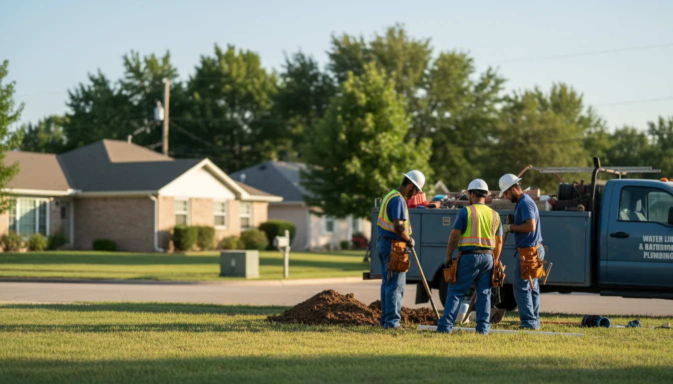Residential water line and bathroom plumbing service in Ellsworth, IA